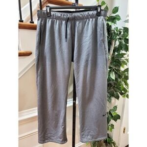 Nike Womens Therma Fleece Training Pants Dri Fit Gray Drawstring Size XL